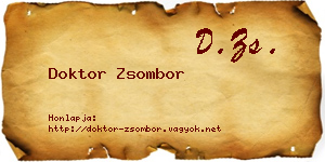 Doktor Zsombor névjegykártya