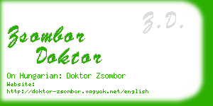 zsombor doktor business card